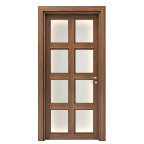 Premium Wooden Door Solid Natural Wood 235x115 cm Brown, Thickness 6 cm | YT-65273459