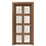 Premium doors, solid natural wood, brown color, size 235 x 115 cm, thickness 6 cm, model GPR05