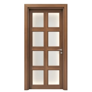 Premium Wooden Door Solid Natural Wood 235x115 cm Brown, Thickness 6 cm | YT-65273459