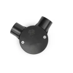 صندوق قسام كهرباء دائرية UPVC صلب، اتجاهين نوع B، مقاس 20 مم، لون اسود | المنار