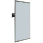 مرآة حمام نوفر معلقة على الحائط، تصميم مستطيل، مقاس 70 × 50 سم، لون فضي