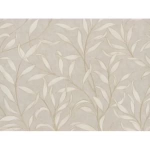 Dutch Leaf Patterned Wallpaper 10 m x 0.53 m Pale Beige, Model 221325 | Balbaid Decor Company