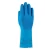 Chemical Protection Gloves, Blue Color length 320 mm, size 9 Large