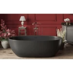 Matte Black Portable Bathroom Bathtub Classic Design, Size 170×75 cm