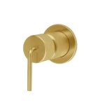 Italian One Way Concealed Shower Mixer, Maximum Pressure 5 bar, Matte Gold Color, Weight 603 g