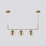إضاءة سقفية لون نحاسي، مقاس 200x100x45 سم، عدد 3 مصابيح