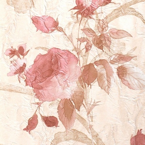 Floral Wall Covering 10m x 0.73m Light Beige, Model 4338 | Balbaid Decor Company