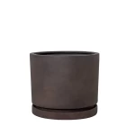 Fiberglass Vase, 38 cm Diameter, 45 cm Height,  Brown color