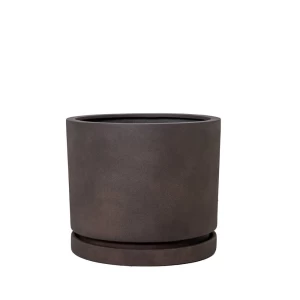 Fiberglass Vase 38 cm Diameter, 45 cm Height, Brown Color | Verde