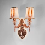 Gold Wall Chandelier, 42 cm Height, 17 cm Length