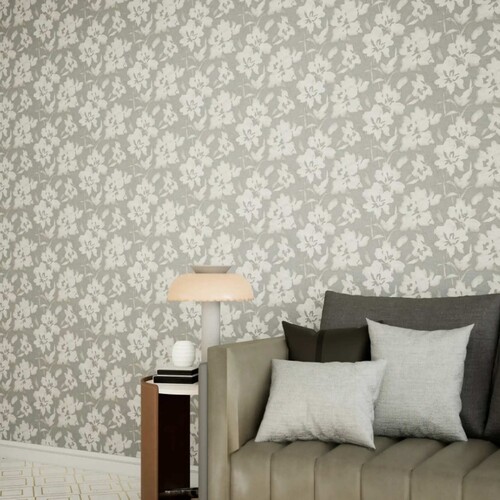 Floral Design Wallpaper Size 10 mx50 cm Light Grey Color | 