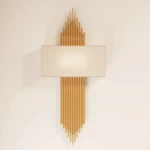 Gold Wall Lamp, 95 cm Length, 40 cm Width