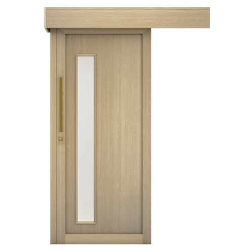 Modern Premium Sliding Door Wooden 110×265 cm, 6 cm Thick, Beige | GD05