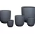 Fiberglass Plant Pots, Width 54cm, Depth 53.5cm, Height53.5cm, Large size Gray Color