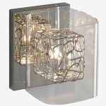 Wall Lamp One Bulb, Unique Lighting, Dimensions 15x56 cm, Chrome