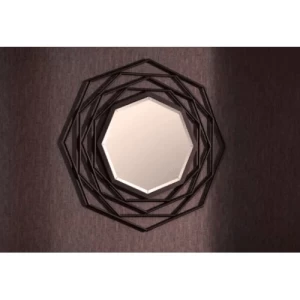 مرايا ديكور مقاس 88×88×8 سم، لون اسود، تصميم جزيرة | شركة ابيات