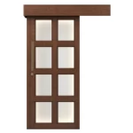 Premium Solid Wood Sliding Door, Brown, Size 110× 265cm, thickness 6 cm, Model GPR052