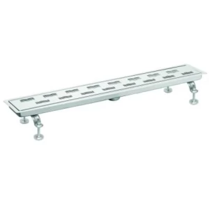 صفاية مستطيلة للحمام، مقاس 60×10 سم، لون كروم | N116.1060/S3