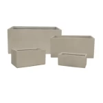 Fiberglass Planter, Width 80cm Depth 37cm Height 37cm, Medium size Beige Color