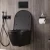 Matt Black Wall Hung WC Size 58×41×33.5 cm Athos Round Design | Abyat Company - Image 2