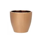 Ceramic Pot, Round Design, size 13×16 cm, Glod Color