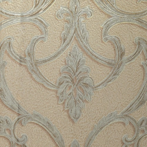 Leaf Patterned Wallpaper 15.6m x 106cm Desert Brown, Dark Brown | Luxury line