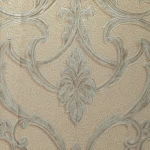 Leaf Patterned Wallpaper, Length 15.6 meters, Width 106 cm, Desert brown with dark brown Color 
