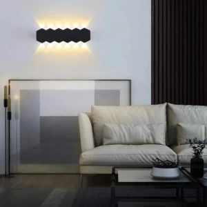 LED Wall Lighting Unit 12 Watt, Size 60x8 cm, Black Color | Matkel Store