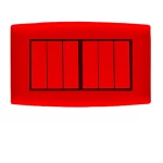 مفتاح كهرباء سداسي دريكسون 10 امبير أمنية الفنار مقاس 14×7 سم اللون احمر بحلقة سوداء