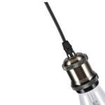 modern hanging light, copper color, dimensions 45x45x85 mm