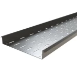 Straight Perforated Cable Tray, Pre Galvanized Steel, Outside Flange, 75mm Side, 100mm Width | BAHRA