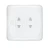 فيش كهرباء مزدوج بفتحتين 16 أمبير الفنار موديل ميرا المقاس  7x7 اللون الأبيض