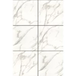 بلاط بورسلان للأرضيات نمط مربع، مقاس 60×60 سم، أبيض، مناسب للممرات والمداخل