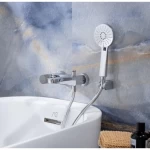 خلاط حوض استحمام مقاس 23×23×12 سم، لون رمادي خرساني