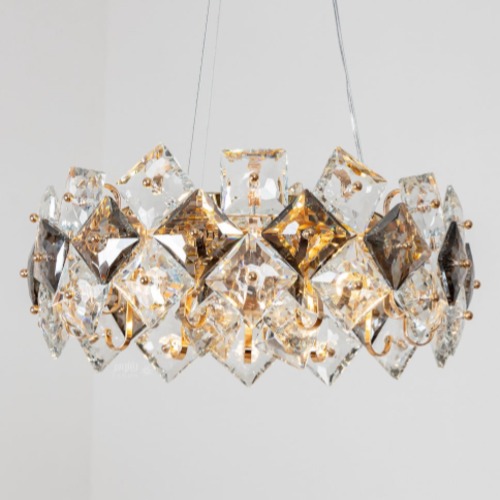 Elegant Modern Pendant Light 40cm Diameter Gold Finish Contemporary Ceiling Fixture