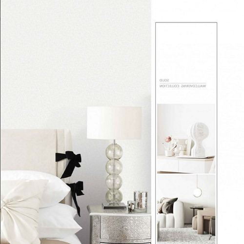 Vinyl Wallpaper Patterned Design 15.6m × 100 cm Light Gray | Luxury line