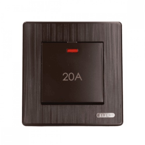 Water Heater Switch 20 Amp, 220 Volt, 7 × 7 cm, Matte Black | Matkel Store