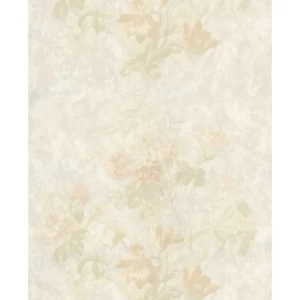 Italian Wallpaper Cream Color Floral Design 10 m x 0.70 m, Model 13016 | Balbaid Decor Company