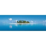 Mural image sea design, size 366 cm × 127 cm, blue color