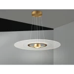 Iris Decorative Pendant Light, 3000 Kelvin, Gold Color, Dimensions 1500 mm × 800 mm, 52W LED