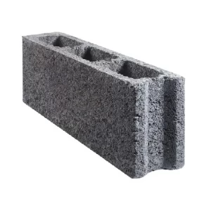 بلوك اسمنتي عادي 3 فتحات مقاس 20×20×40 سم لون رمادي | معيار
