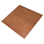 PVC Coated Perforated Gypsum Ceiling Tile, moisture resistant, rectangular, dimensions 1200 x 600 mm, thickness 12.5 mm, brown color, circular design