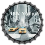 لوحة زخرفية معدنية رمادية، مقاس 35 سم