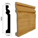 Colored PS Fiber Colored Skirting, light Brown Color, Size 240×10 cm, Product Code 80105