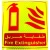 Reflective Sticker (Fire Extinguisher) Size 22x10 cm, Yellow and Red Color