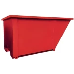 حاوية نفايات حديد  سعة 4 ياردة مكعبة سمك 3 مم مم لون  احمر