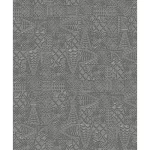 Patterned wall covering gray color, length 10 m, width 0.53 m, model 365-2