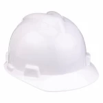 Polyethylene Safety Helmet Pin lock, Class E, White Color, MSA Brand