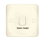 مفتاح كهرباء  ثنائي القطب مع مؤشر بيان ليد مع وجود طباعة عليه 20 امبير ميرا الفنار مقاس 7×7 سم اللون بيج 