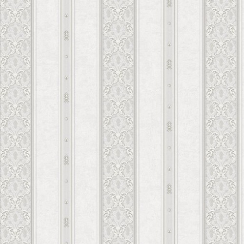 Patterned Wallpaper 15.6m×100cm Light Gray with Dark Gray Pattern | Luxury line